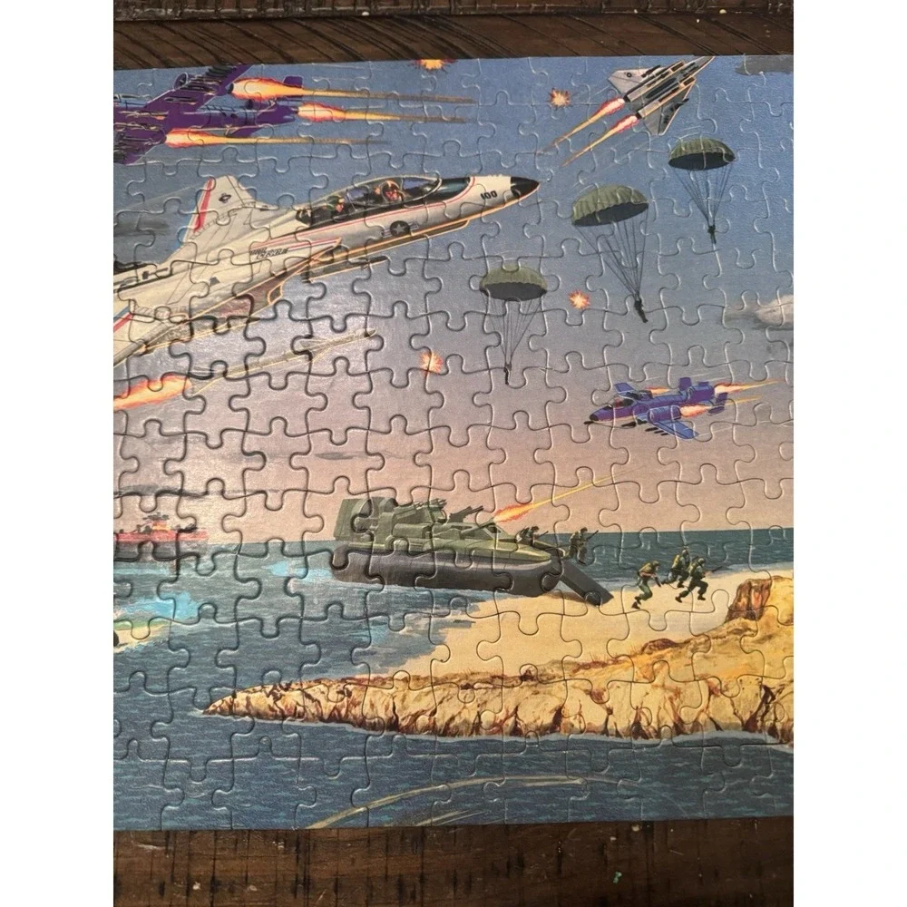 Vintage 1985 GI Joe Mural Puzzle Battle 1 Cobra Command Milton Bradley 100 Piece